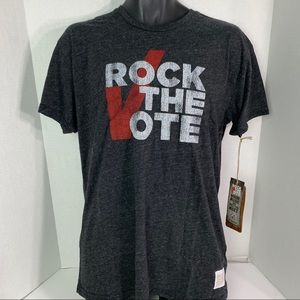 Rock The Vote Retro Brand Red Check Election NWT